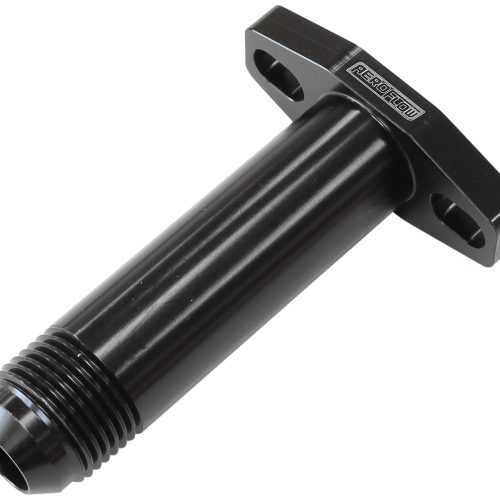 Turbo Drain Adapter -10AN ORB outlet, 3″ Long, 38-44mm bolt centre, Black Finish AF463-05L