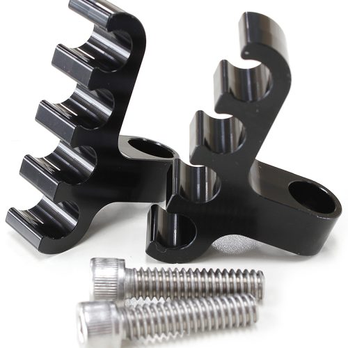 Ignition Lead Separator – Black (Pair) Holds x4 Leads, Mounts to Valve Covers 1/4″ Bolt AF64-9704BLK